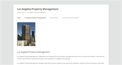 Desktop Screenshot of losangelespropertymanagement.com